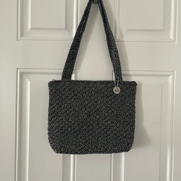 The Sak crocheted shoulder bag in black and white - Picture 8 of 8